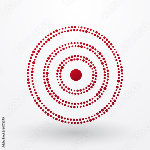 red target composed of small dots