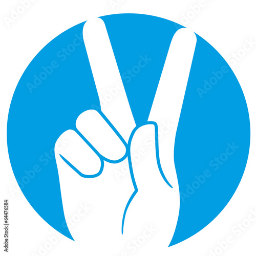 Victory V peace hand sign