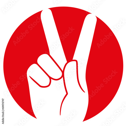 Victory V peace hand sign