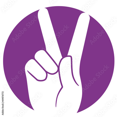 Victory V peace hand sign
