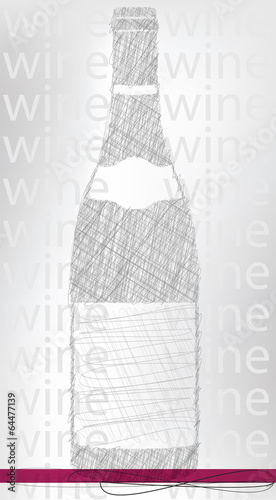 wine bottle poster
