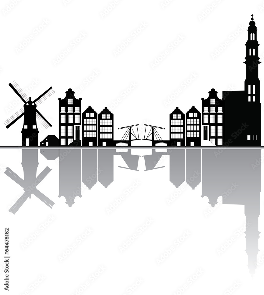 Obraz premium amstrdam city skyline