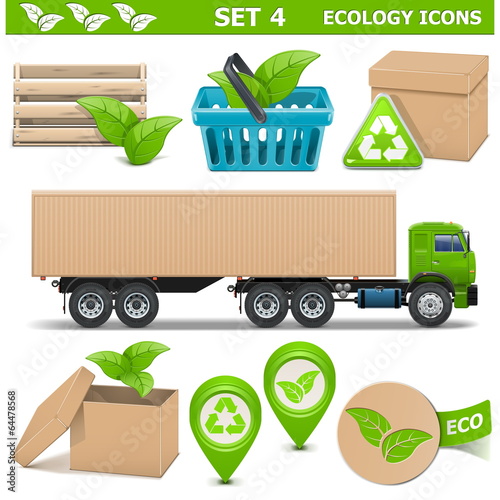 Vector Ecology Icons Set 4