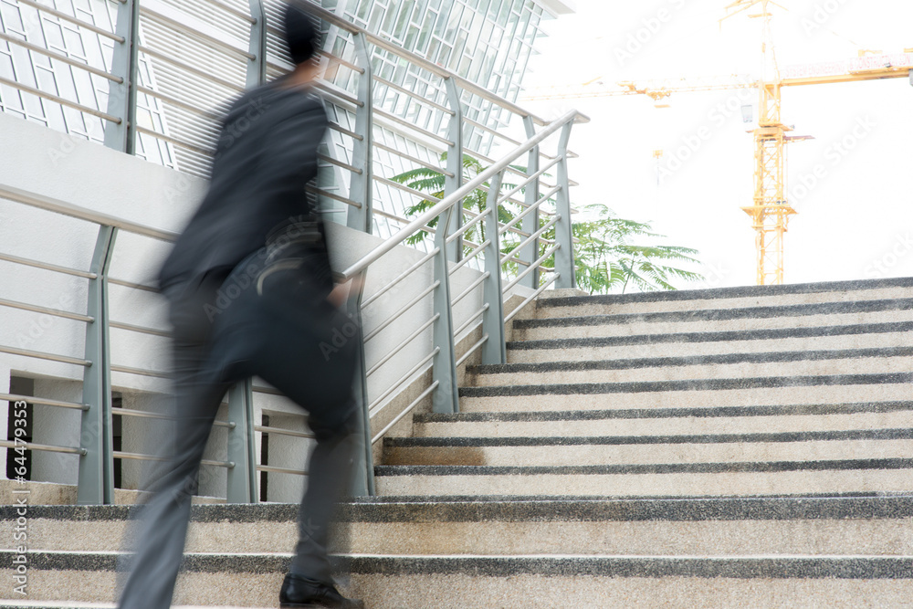 Businessman in hurry