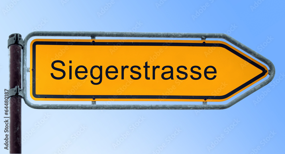 Strassenschild 6 - Siegerstrasse