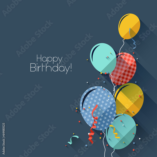 Flat style birthday background