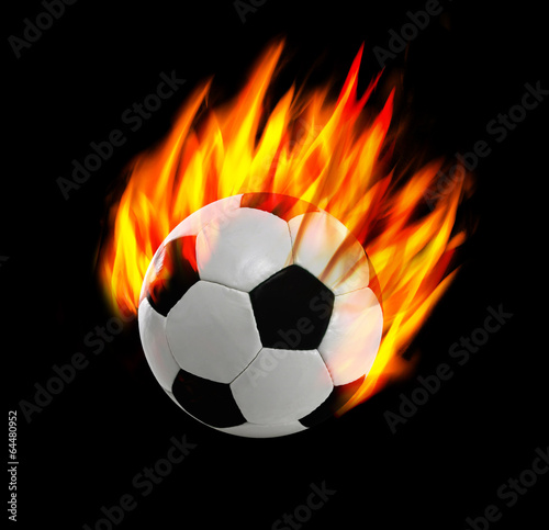 Brennender Fußball