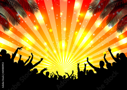 Summer Music Background - Vector