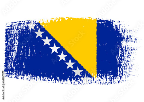 brushstroke flag Bosnia and Herzegovina