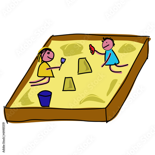 Childs playing in a sandpit