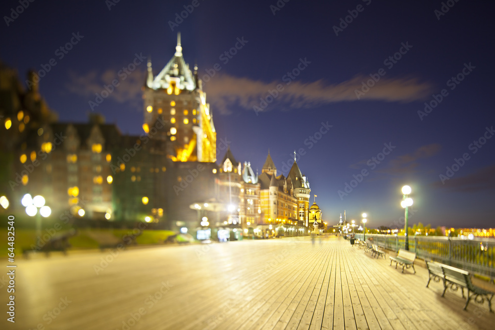 Chateau Frontenac in Quebec City At Night, Canada