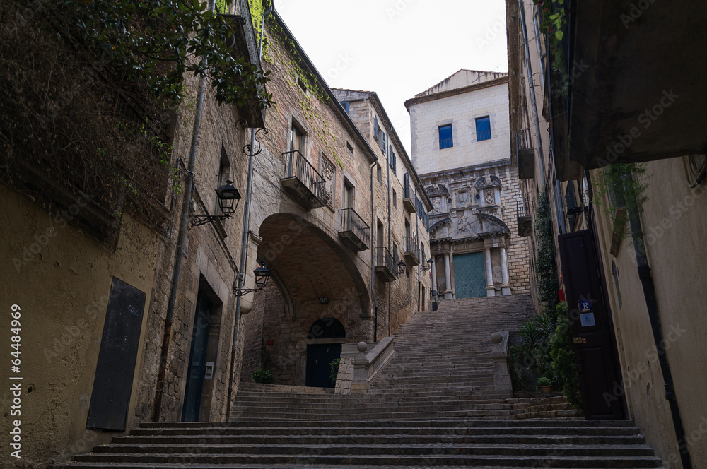 Jüdische Gasse in Girona Altstadt