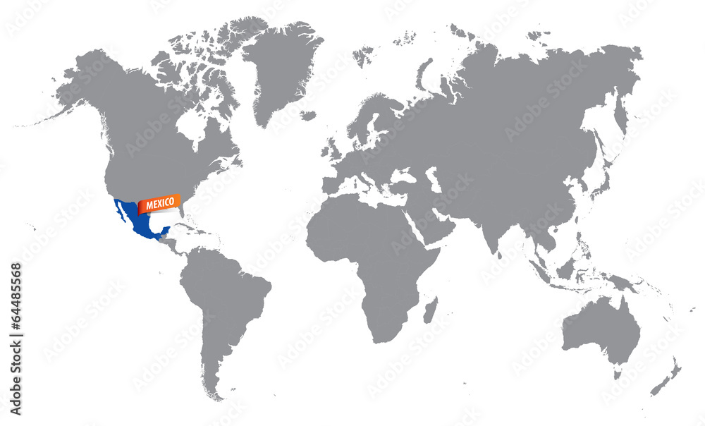 vector mape of mexico