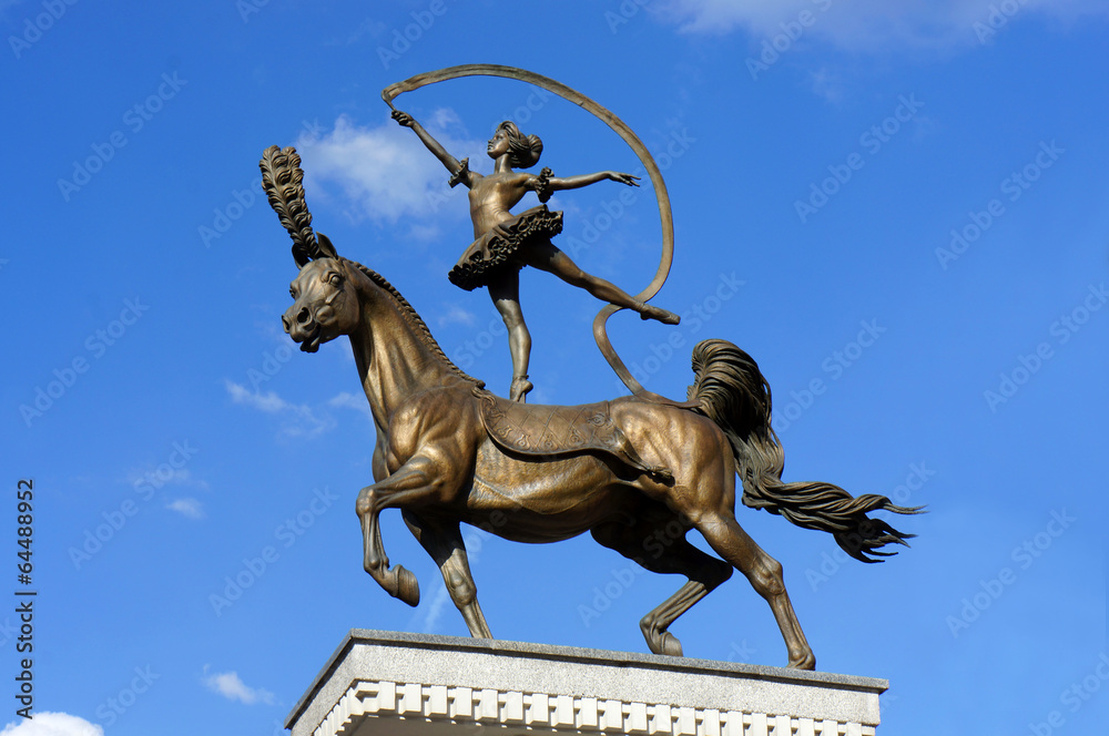 Obraz premium Gymnast on horse