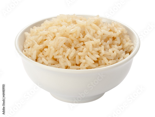Cooked Rice in a White Bowl