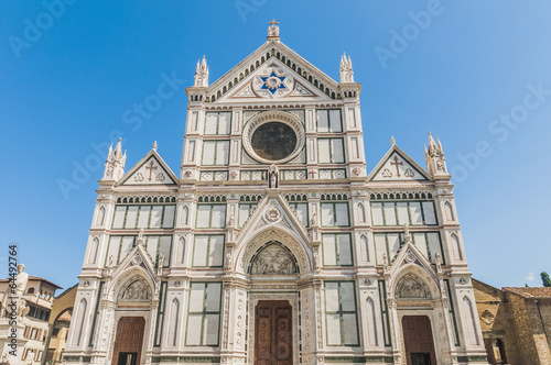The Basilica of the Holy Cross in Florence, Italy