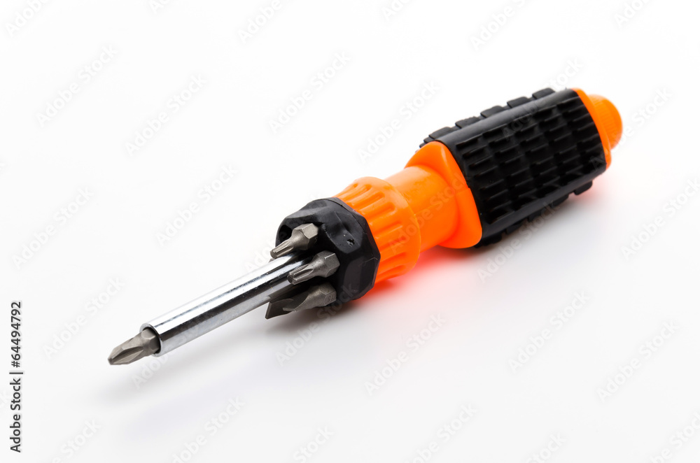 Screw driver isolated white background