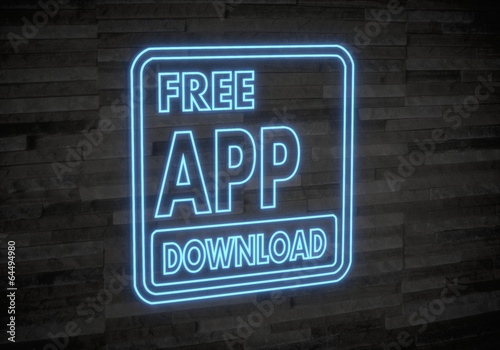 free app download sign on classy stone wall