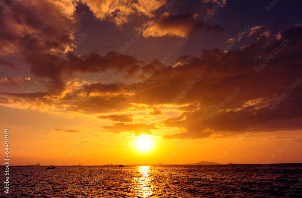 Sea Sunset Background