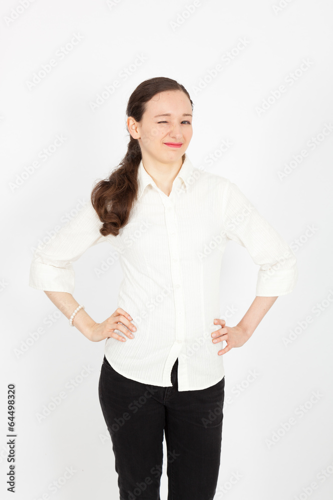 Beautiful young woman posing Beautiful young woman posing
