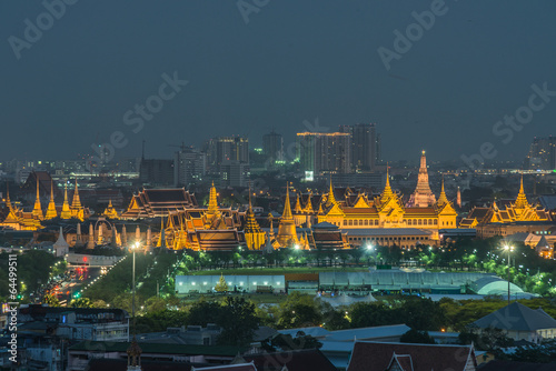 Wat Phra Kaew, Temple of the Emerald Buddha, Bangkok, Thailand.