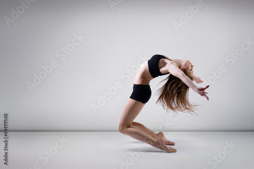 dancing girl, young beautiful woman dancer, studio series © Khorzhevska