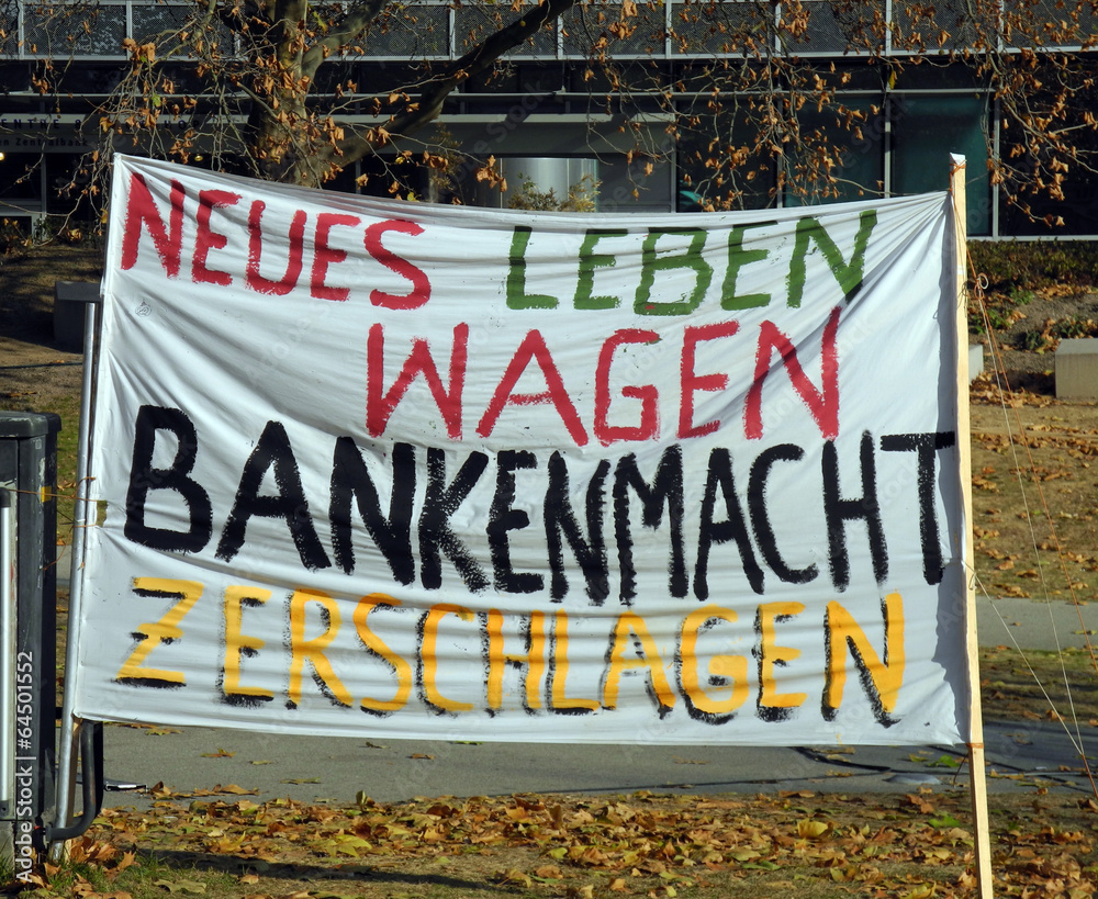 Fototapeta premium Plakat der blockupy-Bewegung