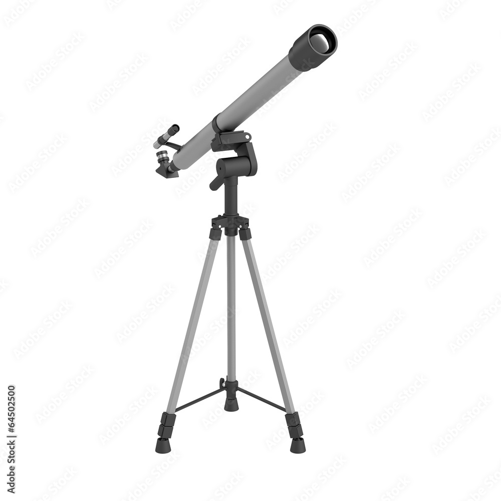 realistic 3d render of telescope