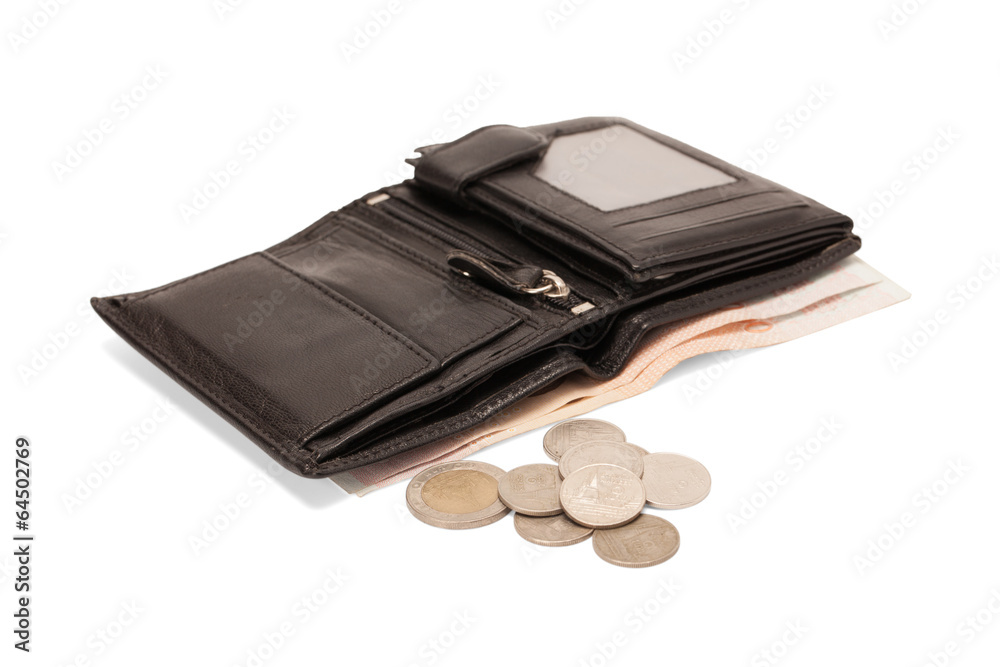 Black leather wallet Black leather wallet