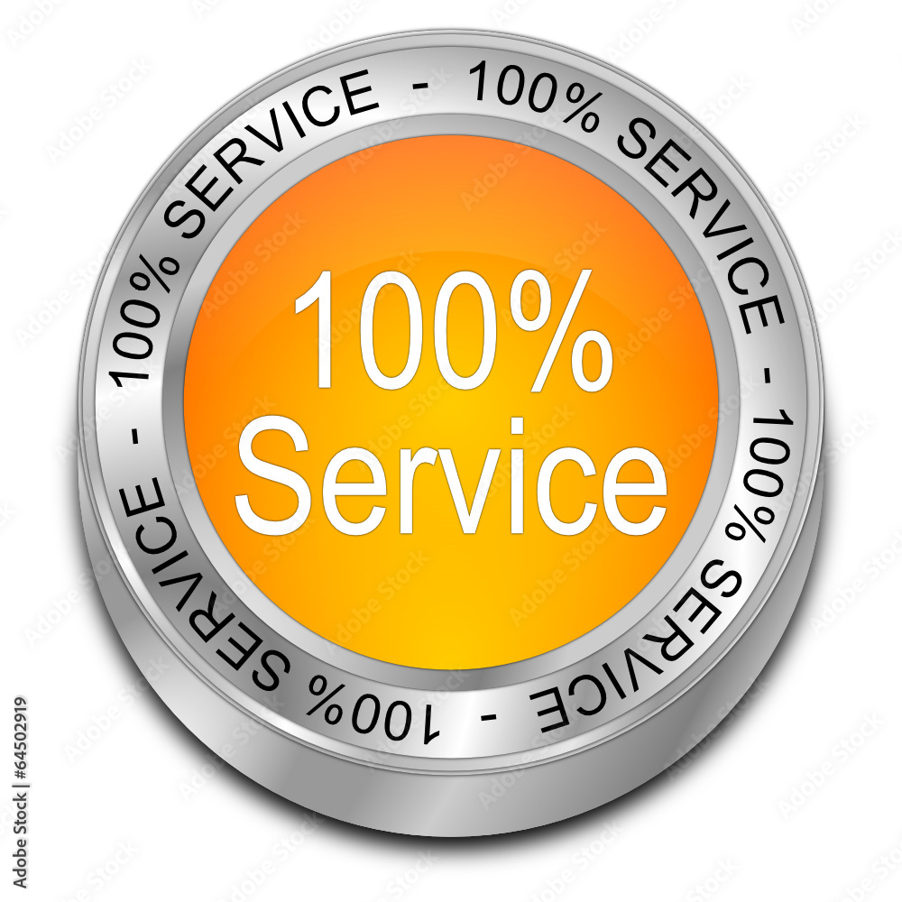 100% Service Button 100% Service Button