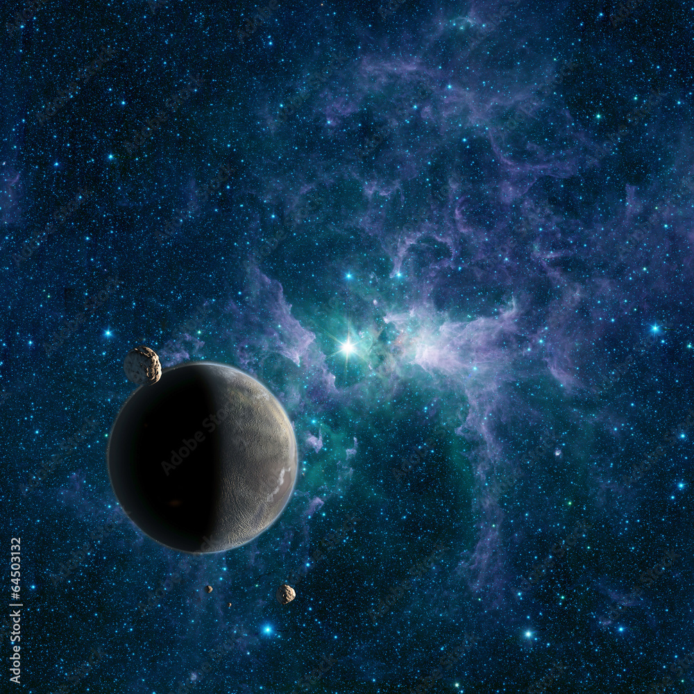 Fototapeta premium Primordial birth of a new world.