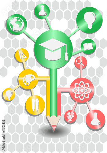 pencil with circle for information