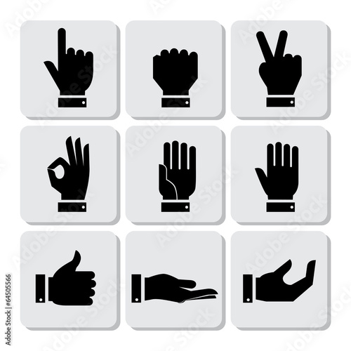 Hands Icons Set