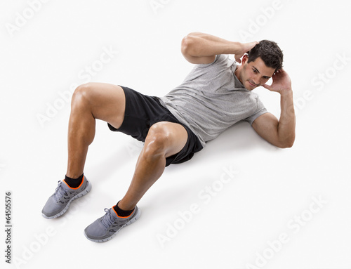 Man doing abdominals