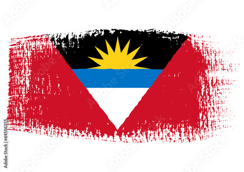 brushstroke flag Antigua and Barbuda