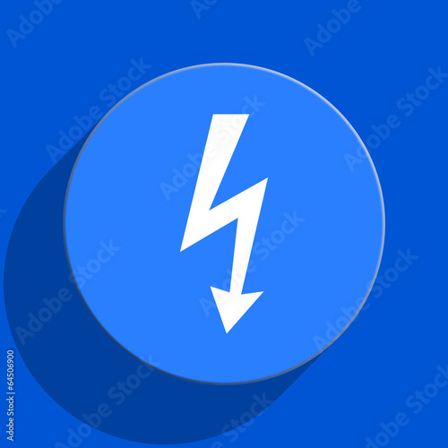 Free Download bolt blue web flat icon - GFXLoad