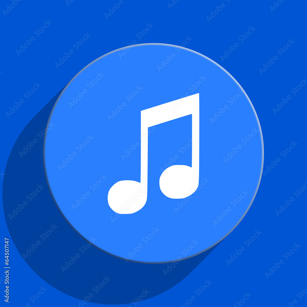 music blue web flat icon music blue web flat icon