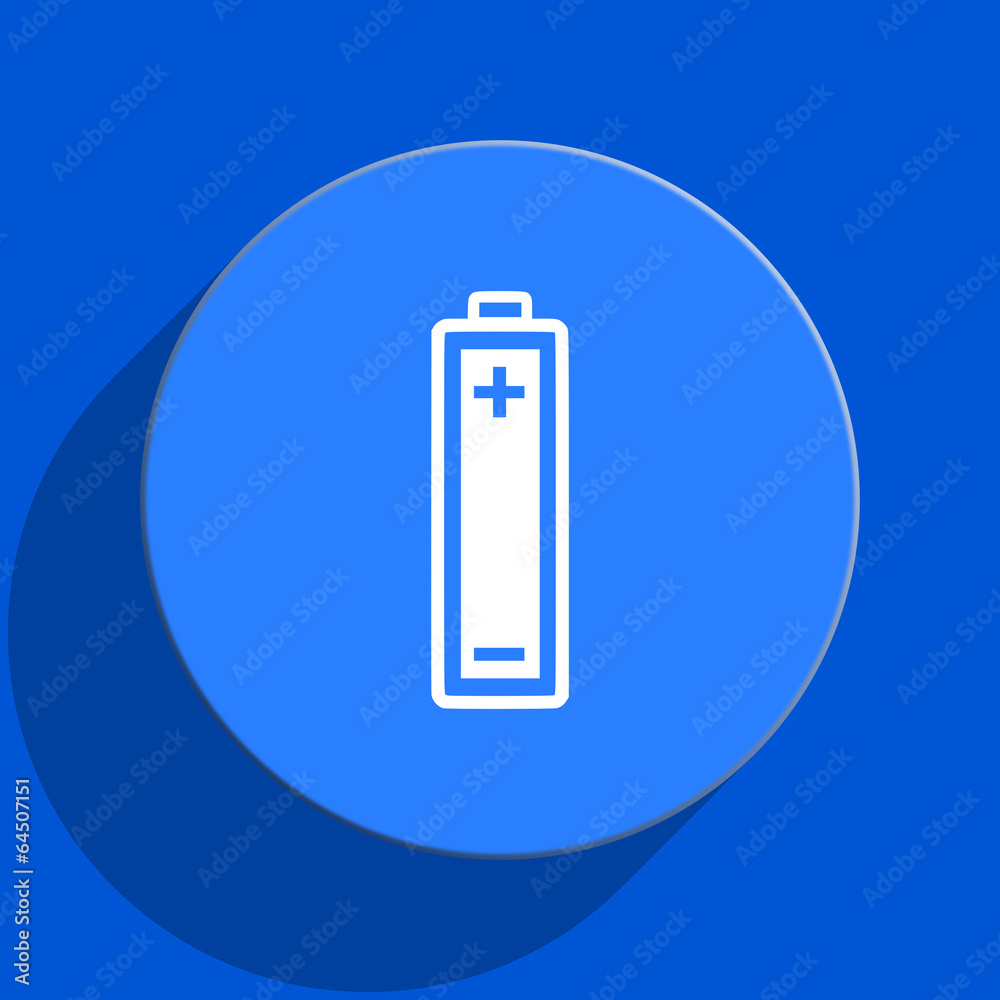 battery blue web flat icon battery blue web flat icon
