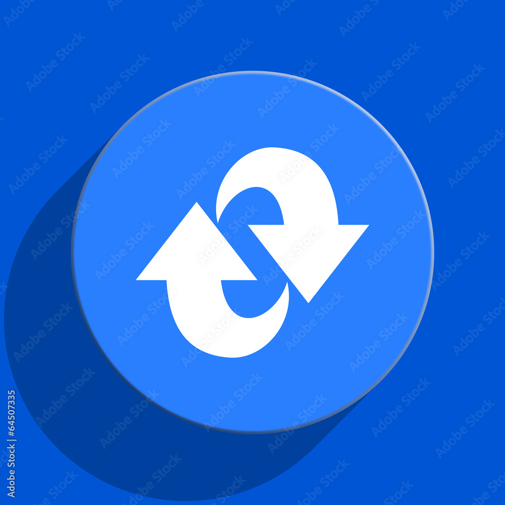 rotation blue web flat icon rotation blue web flat icon