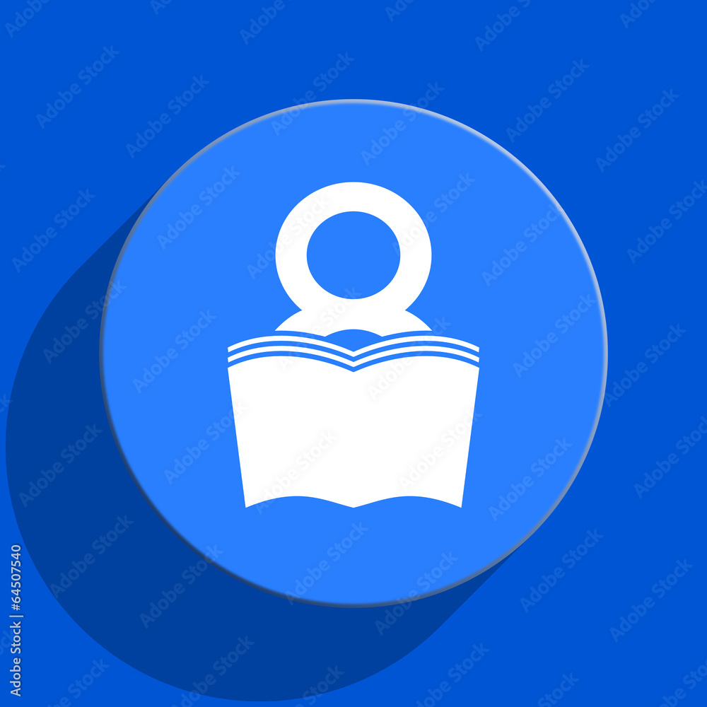 book blue web flat icon book blue web flat icon