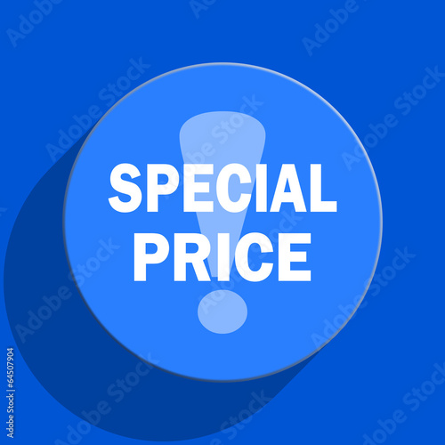 special price blue web flat icon