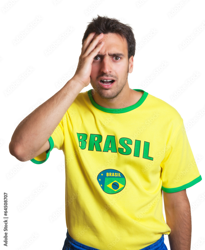 Shocked brazilian soccer fan Shocked brazilian soccer fan