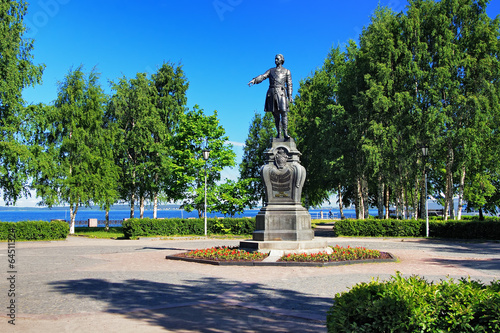 Monument to Peter the Great in Petrozavodsk, Russia