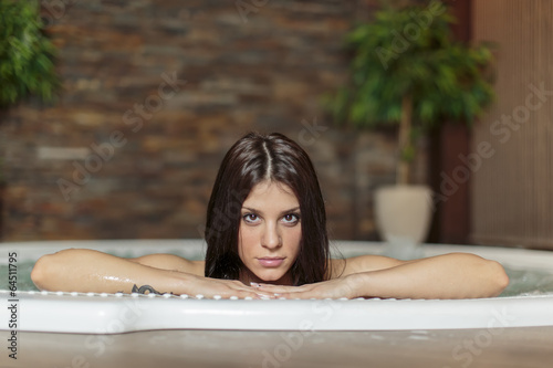 Young woman relaxing in the...