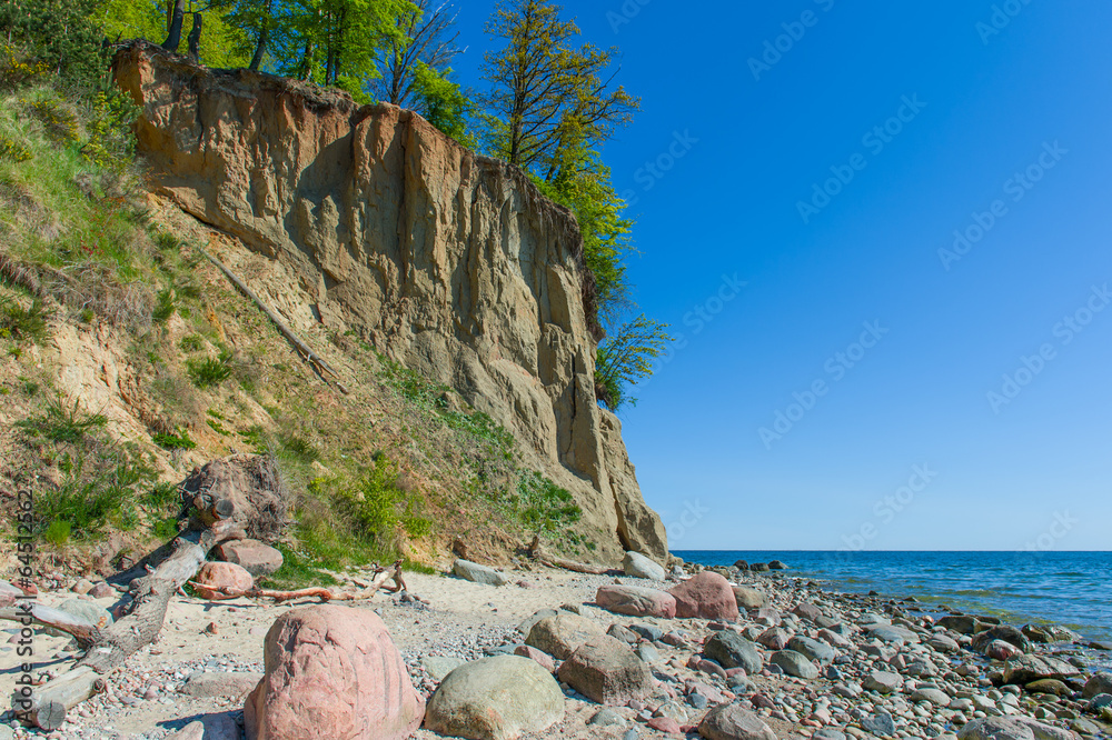 Obraz premium Cliff of Orlowo at Baltic sea, Poland