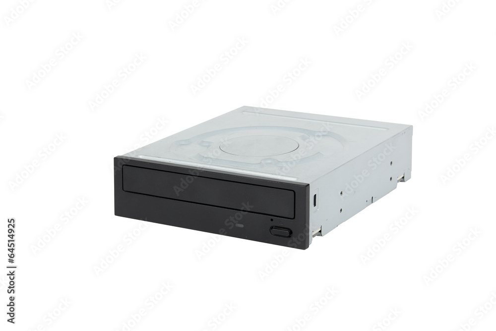 CD-ROM reader box on a white background. CD-ROM reader box on a white background.