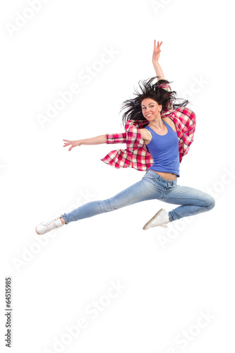 Female dancer jumping