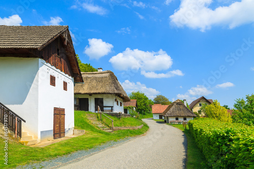 Wallpaper Mural Road in a village with cottage houses, Burgenland, Austria Torontodigital.ca