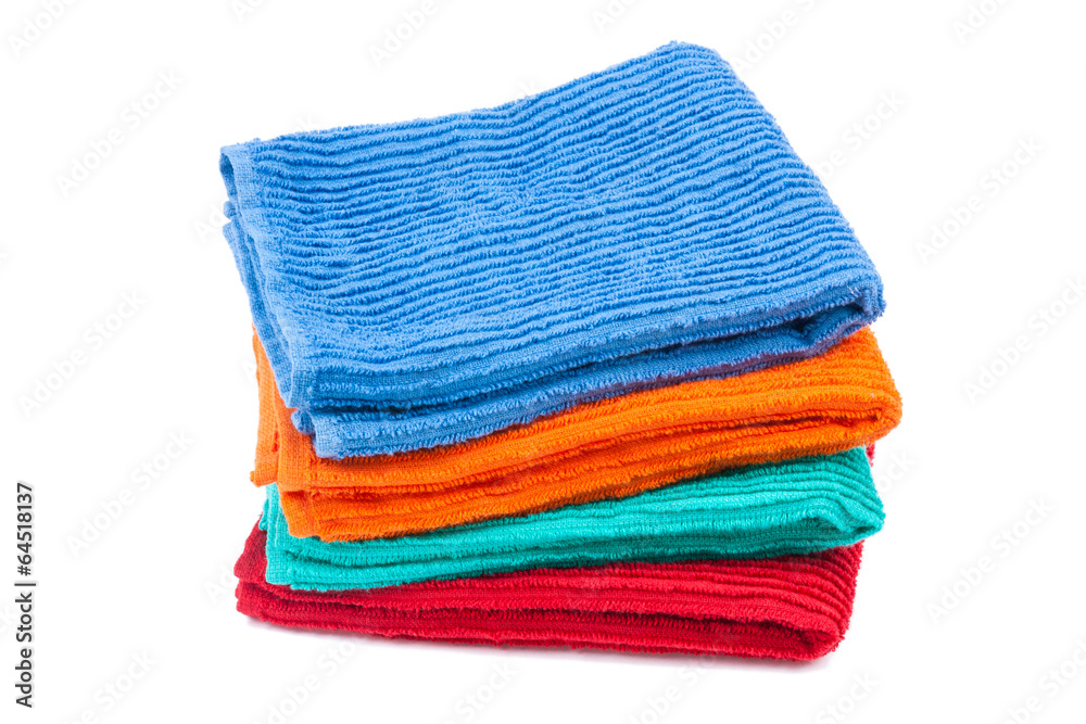 Pack of color towels. Isolated Pack of color towels. Isolated