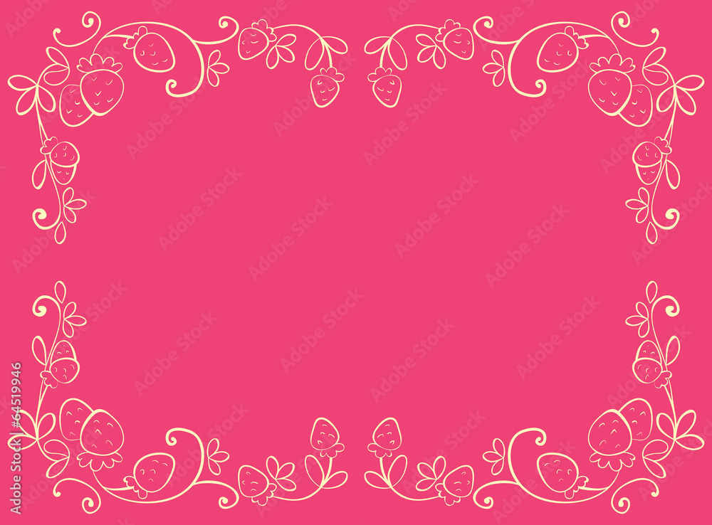 Frames with strawberry Frames with strawberry